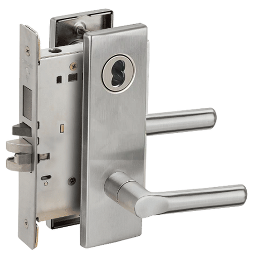 Schlage L9453J 18N 626 Entrance Mortise Lock with Deadbolt, Accepts large Format IC Core (LFIC), Satin Chrome Finish