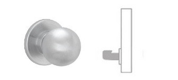 Schlage L0170 42A 626 Mortise Half Dummy Trim, w/ 42 Knob and A Rose, Satin Chrome Finish