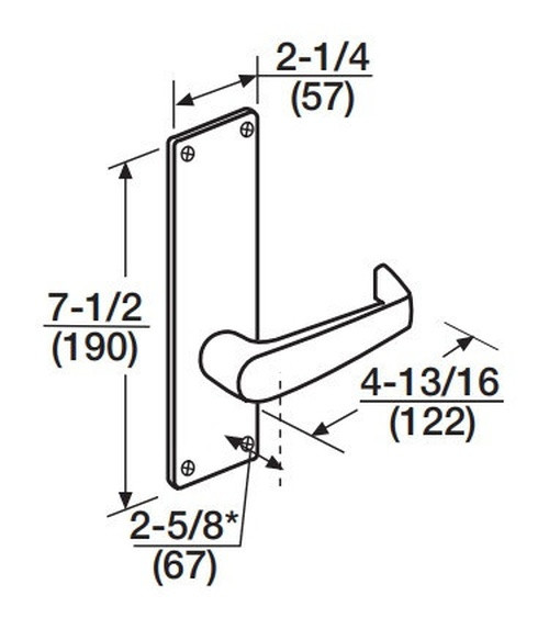 Corbin Russwin ML2020 NSN Privacy Bedroom or Bathroom Mortise Lock