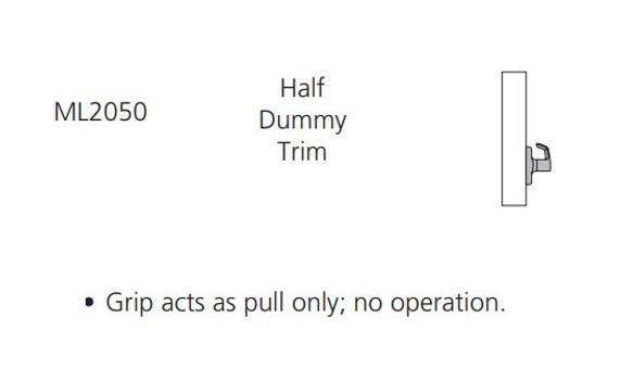 Corbin Russwin ML2050 PSM Half Dummy Trim Mortise Lock