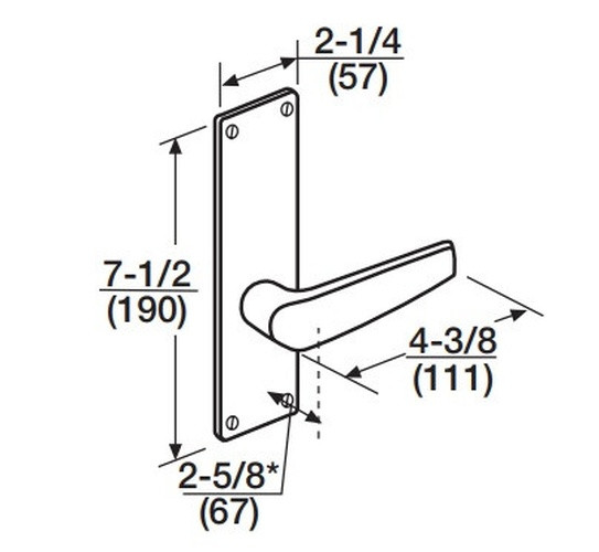 Corbin Russwin ML2067 CSN Apartment or Dormitory Mortise Lock