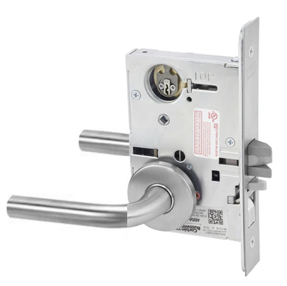 Corbin Russwin ML2051 RSA 626 LC Entrance or Office Mortise Lock, Conventional Less Cylinder, Satin Chrome Finish