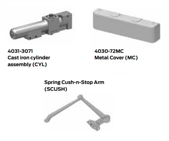 LCN 4031-SCUSH Heavy Duty Door Closer w/ Spring Cush-n-Stop Arm