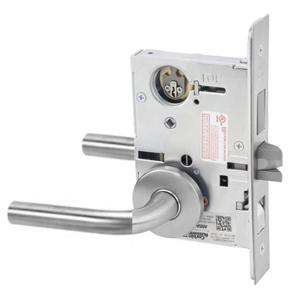 Corbin Russwin ML2048 RSA 626 LC Entrance or Apartment Mortise Lock, Conventional Less Cylinder, Satin Chrome Finish