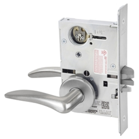 Corbin Russwin ML2069 DSA 626 LC Institutional Privacy Mortise Lock, Conventional Less Cylinder, Satin Chrome Finish