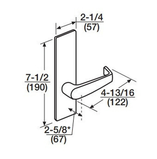 Corbin Russwin ML2067 NSM 626 CL6 Apartment or Dormitory Mortise Lock, Accepts Large Format IC Core (LFIC), Satin Chrome Finish