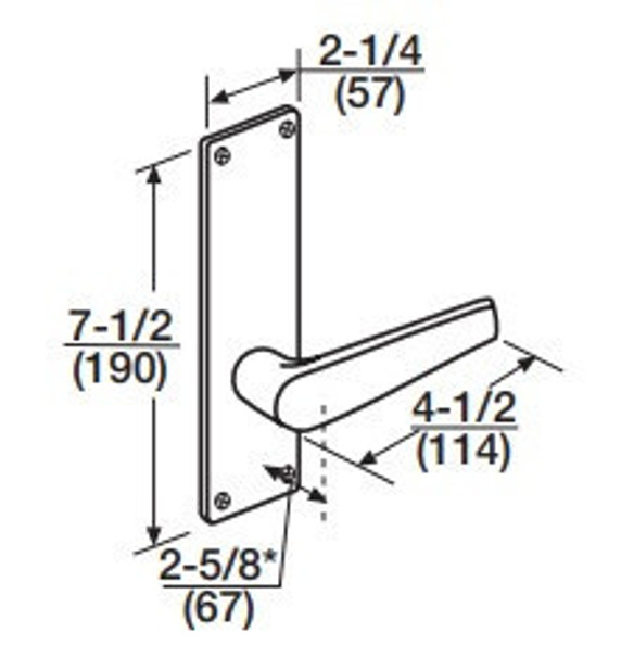 Corbin Russwin ML2024 ASN 630 LC Entrance or Storeroom Mortise Lock, Conventional Less Cylinder, Satin Stainless Steel Finish