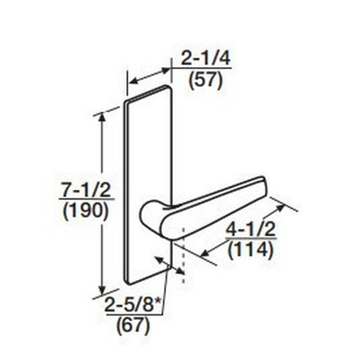 Corbin Russwin ML2032 ASM 626 LC Institution or Utility Mortise Lock, Conventional Less Cylinder, Satin Chrome Finish