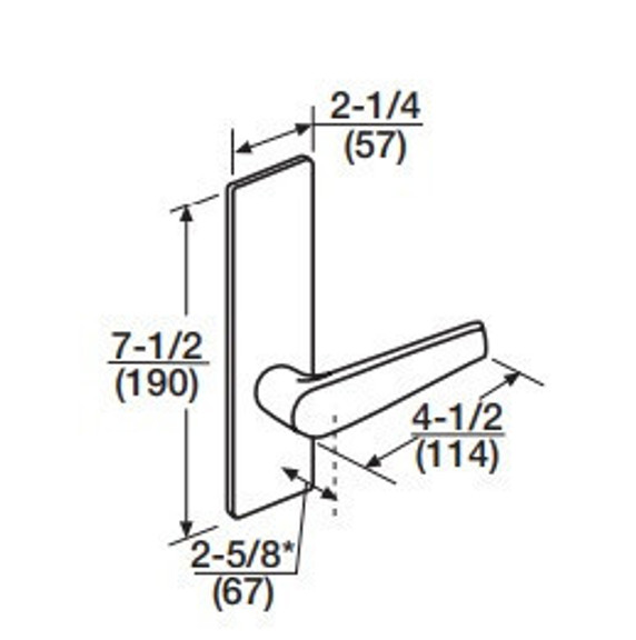 Corbin Russwin ML2032 ASM 626 LC Institution or Utility Mortise Lock, Conventional Less Cylinder, Satin Chrome Finish