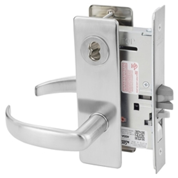 Corbin Russwin ML2051 PSM 626 CL6 Entrance or Office Mortise Lock, Accepts Large Format IC Core (LFIC), Satin Chrome Finish