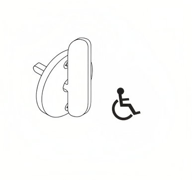 Schlage 09-509 047 L583-363 Large ADA Thumbturn for Sectional Trim