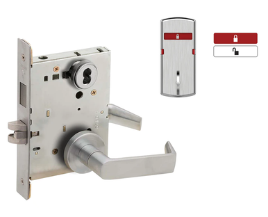 Sym1945 Lock Schlage L9456J 06A IS-SYM Corridor Mortise Lock w/ Deadbolt and ...