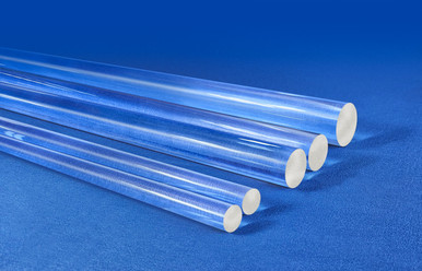 SMALL DIAMETER Clear Fused Quartz Rods | 1mm to 6mm x 51