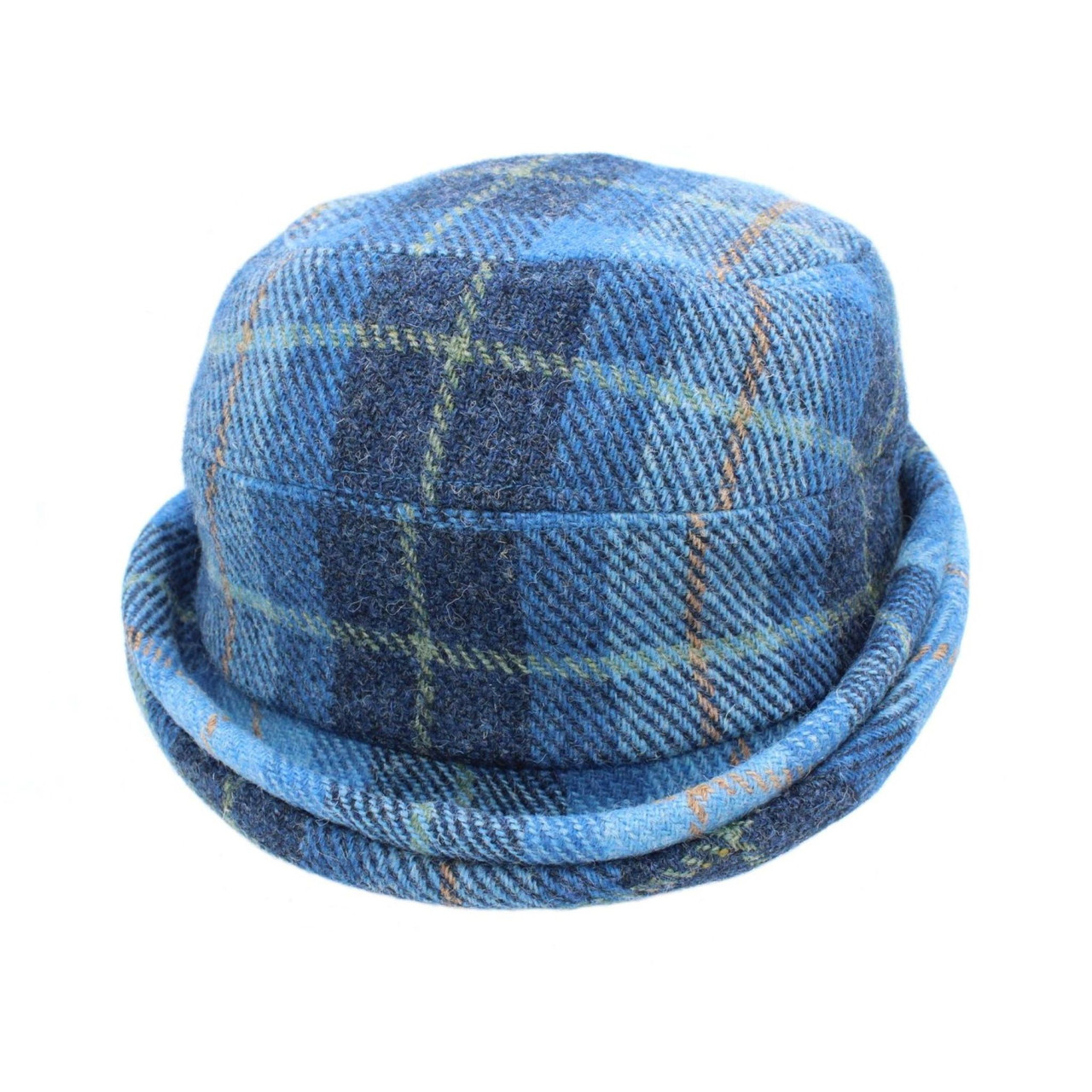 Blue Harris Tweed Trilby Hat | Scottish 