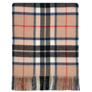 Thompson Camel Tartan Lambswool Blanket Thompson Camel Tartan Lambswool Blanket