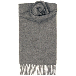 Steel Plain Coloured Lambswool Scarf Steel Plain Coloured Lambswool Scarf