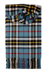 Thompson Blue Tartan Scarf Lambswool Thompson Blue Tartan Scarf Lambswool