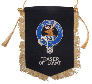 Embroidered Fraser of Lovat Clan Banner