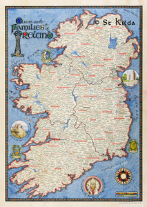 Clan Map of Ireland (16.5" x 23.5")