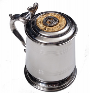Lidded Tankard Irish Clan Crest Lidded Tankard Irish Clan Crest