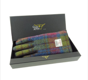 Multi tartan gloves