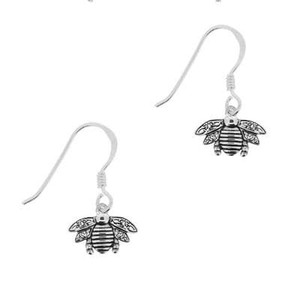Outlander Inspired Highland Bee Silver Drop Earrings Outlander Inspired Highland Bee Silver Drop Earrings