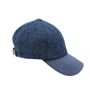Rosalie Harris Tweed Baseball Cap - Peacock Blue Rosalie Harris Tweed Baseball Cap - Peacock Blue