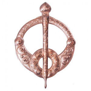 Rose gold plaid brooch