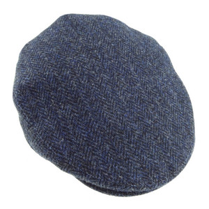 Harris Tweed One Size Cap - Navy Harris Tweed One Size Cap - Navy