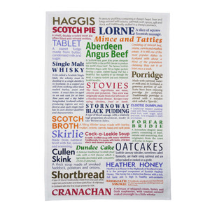 Scottish food tea towel Scottish food tea towel