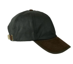 black leather baseball cap