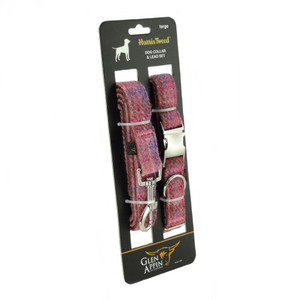 Pink Check Dog leash and collar Pink Check Dog leash and collar