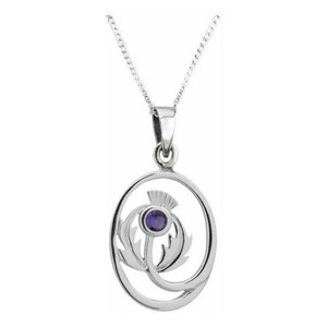 Modern oval thistle pendant Modern oval thistle pendant