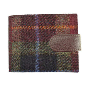 rust tartan wallet