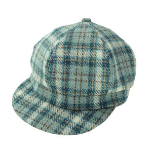 Duck Egg and Cream Check cap Duck Egg and Cream Check cap