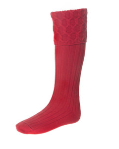 Lewis  Kilt Hose Tartan Red