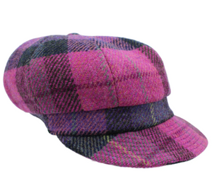 pink tartan cap
