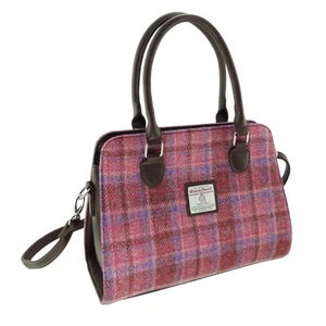 Harris Tweed 'Findhorn' Midi Tote Bag in Pink Check