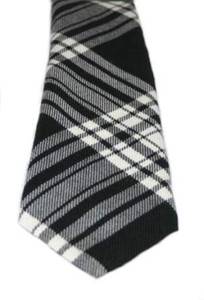 Menzies Black-White Modern Tartan Tie