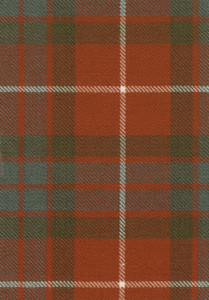 Fraser Red Weathered Tartan Fabric Swatch