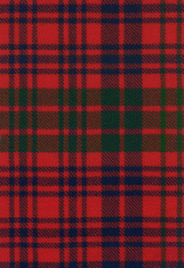 Ross Red Modern Tartan Fabric Swatch