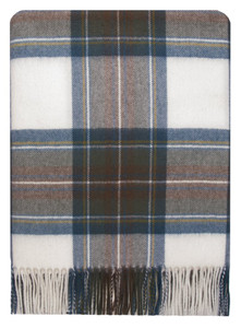 Stewart Blue Dress Lambswool Blanket