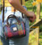 Harris Tweed 'Kilbride' Mini Bowling Bag Purse in Red Check