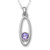February Birthstone Silver Pendant CP302 Amethyst