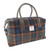 Harris Tweed Overnight Bag in  Grey with Rust Overcheck