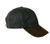 black leather baseball cap