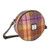 Peach and purple tartan bag