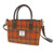 orange plaid handbag