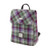 purple and green plaid bag
