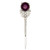 Scottish Thistle Kilt Pin - Amethyst Stone 057